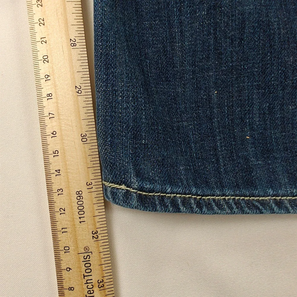 Levis 514 Slim Straight Jeans Mens 36x32 Blue Denim Flap Pocket 00514-0046